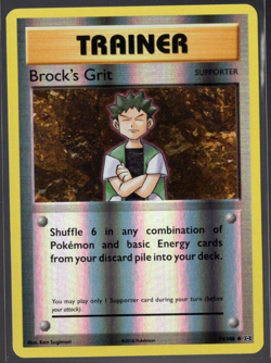 Brock's Grit 74/108 Reverse Holo Uncommon XY Evolutions Pokemon TCG Near Mint - Image 1