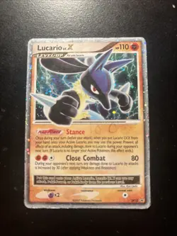 2007 POKEMON DIAMOND & PEARL BLACK STAR PROMO DP12 LUCARIO LV.X - Image 1