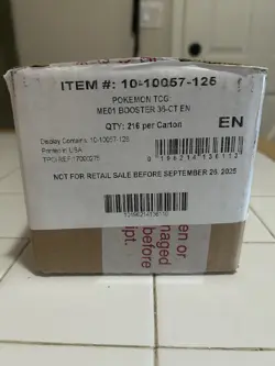Pokemon TCG Mega Evolution 6 BOX REGULAR BOOSTER BOX CASE Sealed IN HAND - Image 1