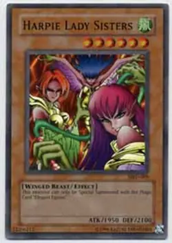Moderately Played, English Yu Gi Oh Harpie Lady Sisters - MRD-009 - Super Rare - - Image 1