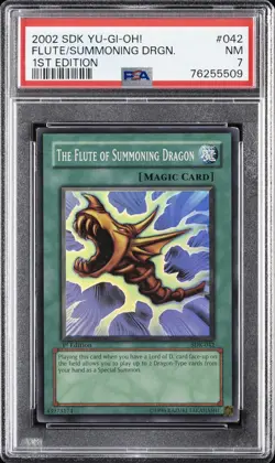 2002 YU-GI-OH! STARTER DECK: KAIBA 1ST ED THE FLUTE OF SUMMONING DRAGON PSA 7 - Image 1