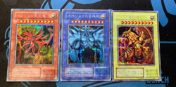 Yu-Gi-Oh Egyptian God Slifer Obelisk Ra G4-01 G4-02 G4-03 set Japanese #2286 - Image 1