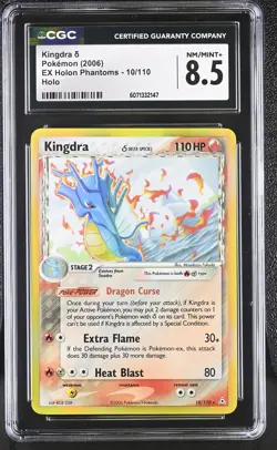 CGC 8.5 Kingdra 2006 EX Holon Phantoms 10/110 Holo Pokemon Card - Image 1