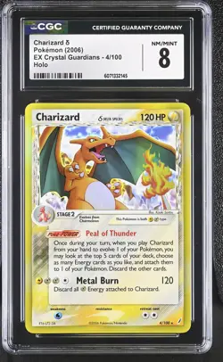 CGC 8 Charizard 2006 EX Crystal Guardians 4/100 Holo Pokemon Card - Image 1