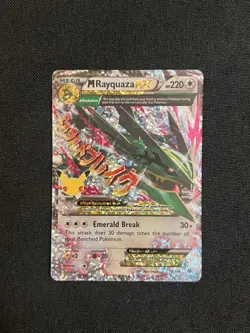 2023 Pokemon TCG Mega M Rayquaza EX Card 76/108 Celebrations Series - Image 1
