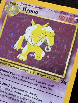 Pokemon TCG Hypno Fossil Holo Unlimited Rare Card 8/62 1999 WOTC Base Set - Image 4