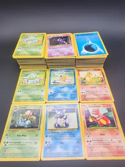 Vintage WOTC Bulk ~300 Card Lot Base Set Only Non Holo Good For Masterset LP - Image 1