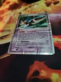 Deoxys ex (Speed Forme) 93/106 Emerald Holo Dmg Pokemon Card - Image 2
