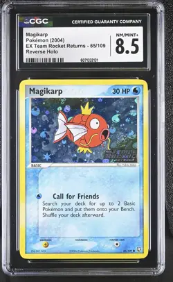 CGC 8.5 Magikarp EX Team Rocket Returns 65/109 Reverse Holo Stamped Pokemon Card - Image 1