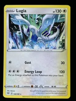 LUGIA DARKNESS ABLAZE SET RARE NON-HOLO FOIL POKEMON CARD 140/189 NM/M - Image 1