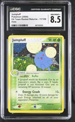 CGC 8.5 Jumpluff 2004 EX Team Rocket Returns 11/109 Holo Pokemon Card - Image 1
