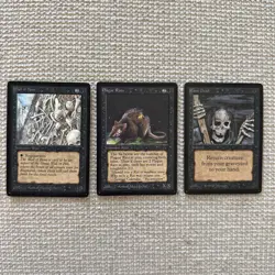 MTG Beta Wall of Bone Plague Rats Raise Dead Set Limited Edition Cards Excellent - Image 1