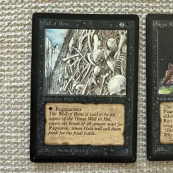 MTG Beta Wall of Bone Plague Rats Raise Dead Set Limited Edition Cards Excellent - Image 2