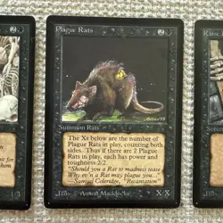 MTG Beta Wall of Bone Plague Rats Raise Dead Set Limited Edition Cards Excellent - Image 3