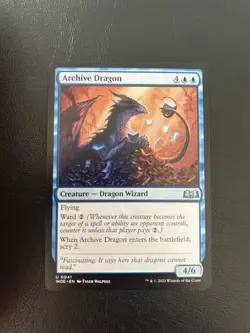 Archive Dragon - Mtg: Wilds of Eldraine Regular Uncommon 41 - Image 1