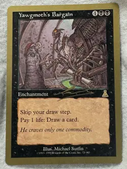 MTG - Yawgmoth's Bargain - 2000 Nicolas Labarre World Champ - NM - Free Shipping - Image 1