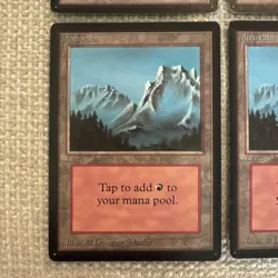 MTG Mountain (B) Limited Edition Beta Set of 4 Magic The Gathering Cards - Image 5