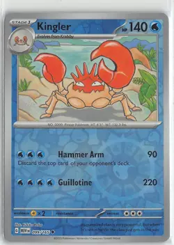 Pokemon TCG Scarlet & Violet 151 MEW Reverse Foil Uncommon #099/165 Kingler - Image 1