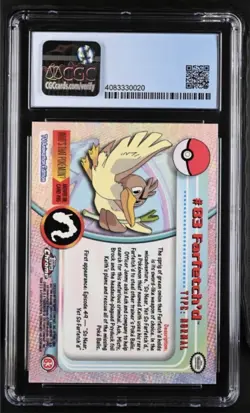 Pokemon 2000 Topps Chrome Farfetch'd #83 Series 2 CGC Perfect 10 POP 2!! 🤩 - Image 2