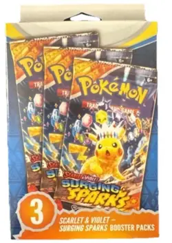 Pokemon TCG - Surging Sparks - 3 Pack Boosters - Factory Sealed - Image 1