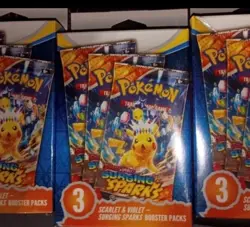 Pokemon TCG - Surging Sparks - 3 Pack Boosters - Factory Sealed - Image 2