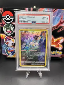 PSA GEM MT 10 2023 POKEMON SWORD & SHIELD CROWN ZENITH #GG10 FULL ART/MEW - Image 1