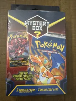 POKEMON Mystery Box Walmart Hanger (3 Booster Packs) SEALED Base Set Chase - Image 1