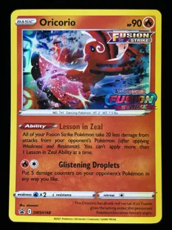 Pokemon Oricorio SWSH168 Fusion Strike Prerelease Holo Black Star Promo NM - Image 1
