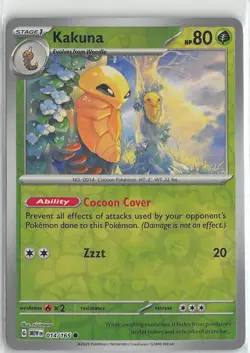 Pokemon TCG Scarlet & Violet 151 MEW Reverse Foil Common #014/165 Kakuna - Image 1