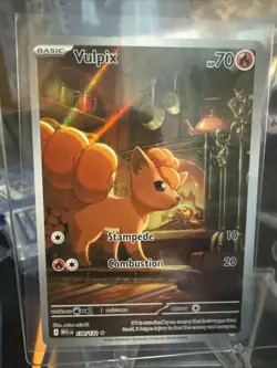 Pokemon Mega Evolution Vulpix IR 138/132 NM Pack Fresh English - In Hand - Image 1