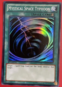 Yugioh Mystical Space Typhoon YS13-ENV12-Super Rare 1st Edition - Image 1