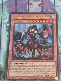 Yugioh 1x Diabellstar the Black Witch Prismatic Ultimate PUR RA03-EN032 1st Ed - Image 1