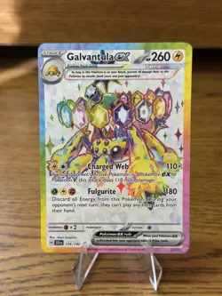 Pokemon TCG Galvantula EX Stellar Crown Ultra Rare Card 159/142 Mint Condition - Image 1
