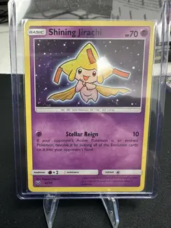 Pokemon TCG Shining Jirachi Card Shining Legends 42/73 Holo Rare - Image 1