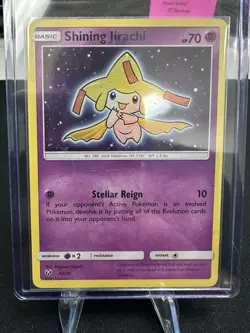 Pokemon TCG Shining Jirachi Card Shining Legends 42/73 Holo Rare - Image 2
