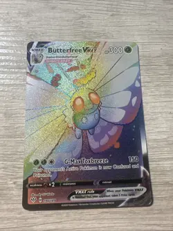 Pokemon TCG Butterfree VMAX Darkness Ablaze Holo Secret Rare Card 190/189 - Image 1