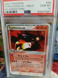 Pokemon Card Ex Sandstorm #99 Typhlosion EX Holo PSA 10 GEM MINT 2003 - Image 3