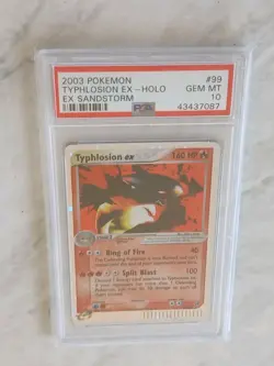Pokemon Card Ex Sandstorm #99 Typhlosion EX Holo PSA 10 GEM MINT 2003 - Image 5