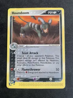 Houndoom 34/97 EX Dragon Uncommon E-Reader Pokemon TCG Card LP - Image 1