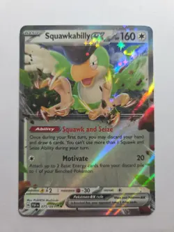 Squawkabilly ex 075/091 Double Rare Paldean Fates Pokemon TCG Card NM NEAR MINT - Image 1