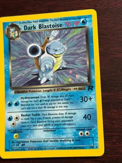 Dark Blastoise Team Rocket Holo Rare Pokemon Card #3/82 LP+ - Image 2