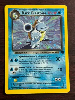 Dark Blastoise Team Rocket Holo Rare Pokemon Card #3/82 LP+ - Image 3