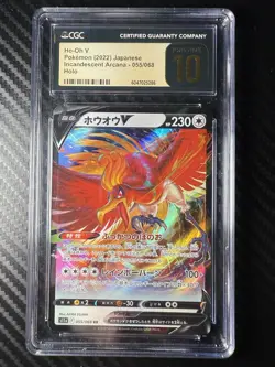 CGC 10 Pristine Ho-Oh V 055/068 RR Incandescent Arcana s11a Pokemon Card - Image 1