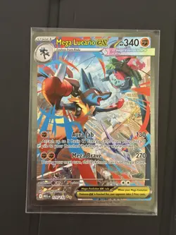 Mega Lucario Ex Alternate Art 179/132 Mega Evolution Secret Rare Pokemon Card NM - Image 1