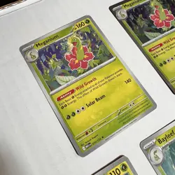 9 Cards Pokemon Mega Evolution 3 Stage Set - Meganium Bayleef Chikorita 010/132 - Image 4
