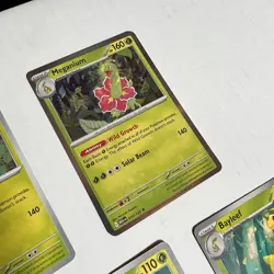 9 Cards Pokemon Mega Evolution 3 Stage Set - Meganium Bayleef Chikorita 010/132 - Image 5