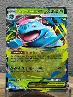 Mega Venusaur EX 003/132 Mega Evolution Holo Rare Pokemon Card NM - Image 1