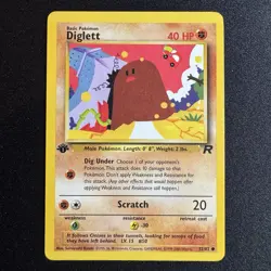 1st Edition Diglett 52/82 - Team Rocket - Pokemon Card WOTC - Image 1