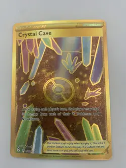 Crystal Cave 230/203 Gold Evolving Skies Trainer Stadium Pokemon Card NM - Image 2