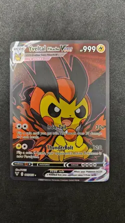 Yveltal Pikachu VCOS Holo Non-TCG Fan Art 005/055 Pokemon Card - Image 1